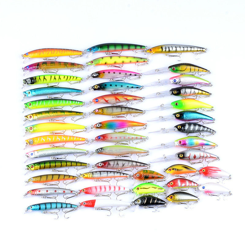 43Pcs/Lot Mix Lifelike Fishing Lures Artificial Hard Baits Set for Fishing Wobbers Minnow Lures Everything for Fishing