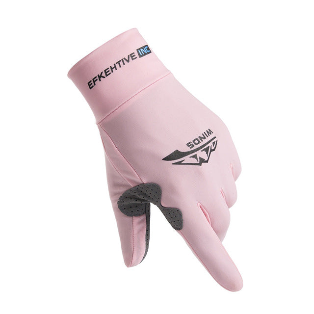 Summer Full Finger Gloves For Men Elastic Anti-slip Anti-UV Sun-proof Non-slip Fishing Riding Cycling Breathable Gloves