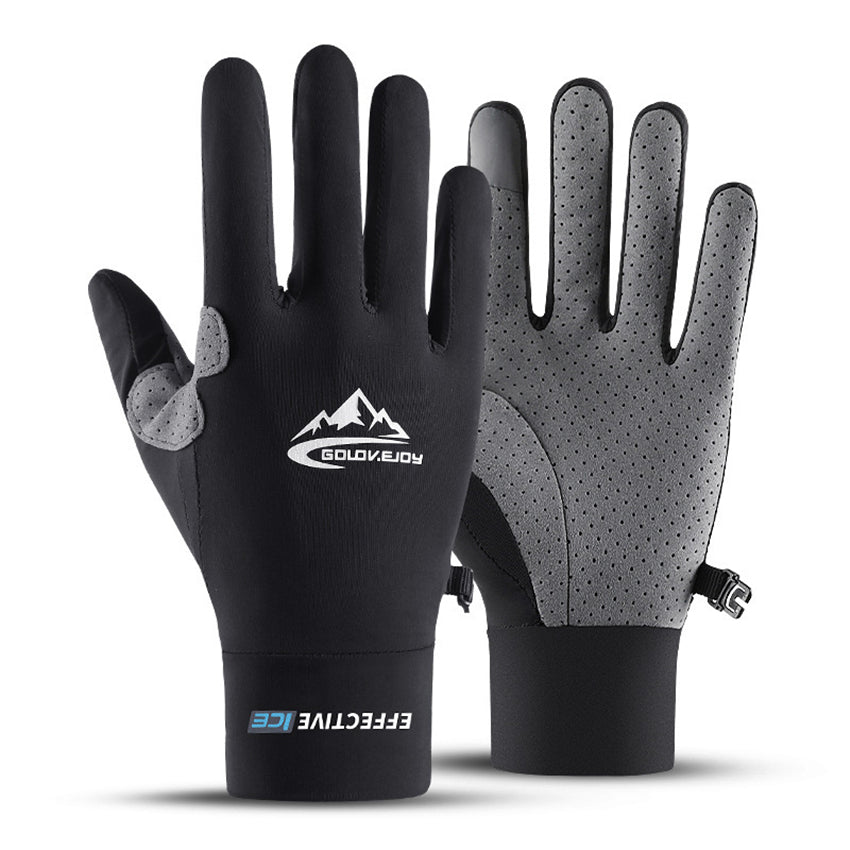 Summer Full Finger Gloves For Men Elastic Anti-slip Anti-UV Sun-proof Non-slip Fishing Riding Cycling Breathable Gloves