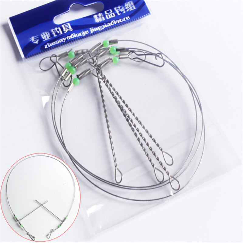 Fishhooks Anti-Winding Swivel String Fishing Hook Wire Leader Stainless Steel Rigs Swivel Fishing Lure Tackle