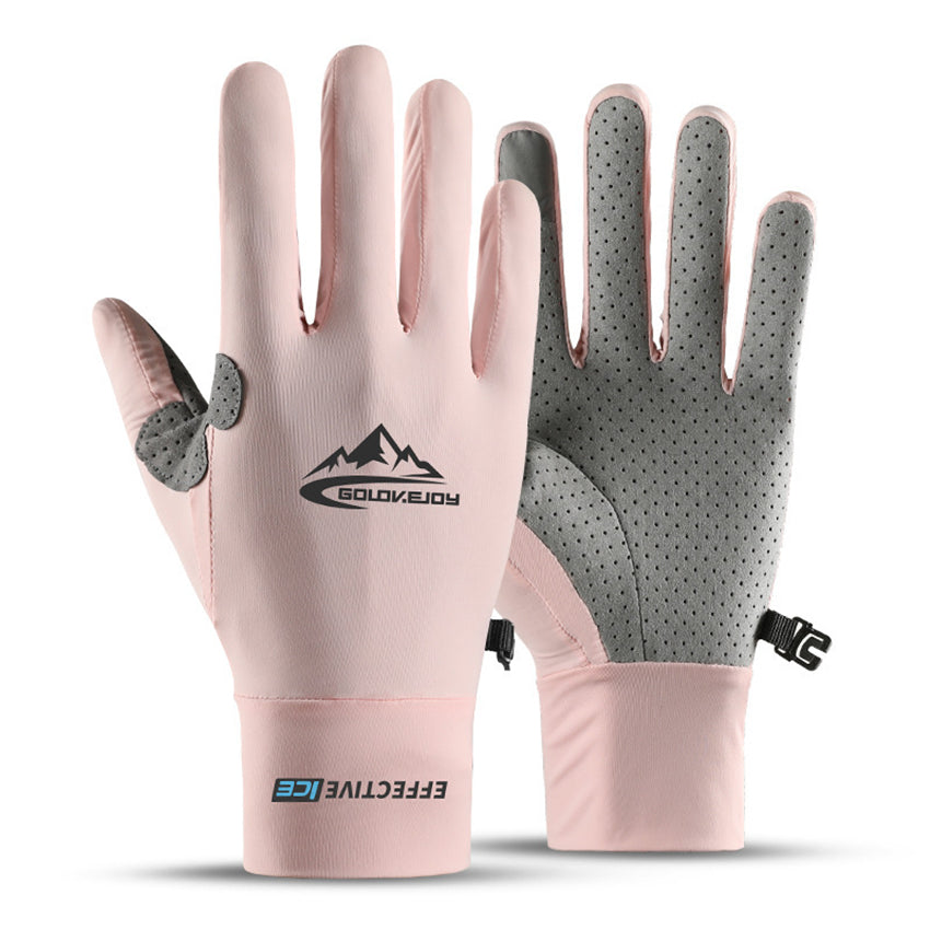 Summer Full Finger Gloves For Men Elastic Anti-slip Anti-UV Sun-proof Non-slip Fishing Riding Cycling Breathable Gloves