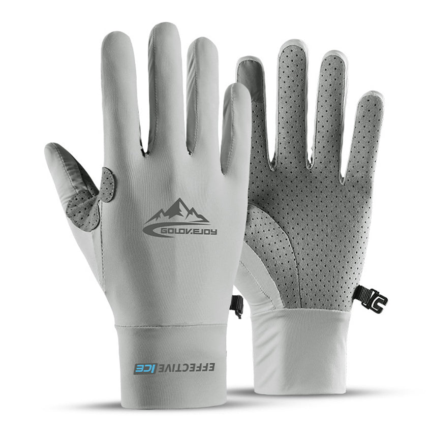 Summer Full Finger Gloves For Men Elastic Anti-slip Anti-UV Sun-proof Non-slip Fishing Riding Cycling Breathable Gloves