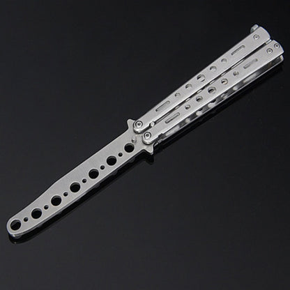 Foldable Knife Butterfly Knife Beginner Stainless Steel Training Butterfly Role Play Knife Without Edge Blunt Tool