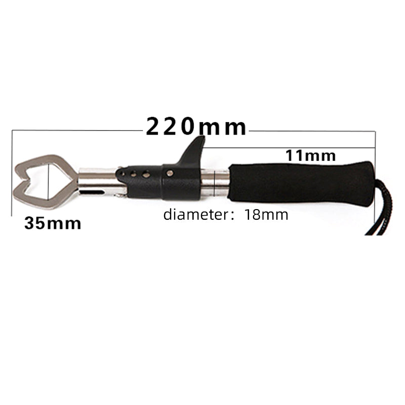 Portable Stainless Steel Fishing Gripper Fish Grip Lip Clamp Grabber Tool Fish Controller Fishing Plier Fishing Accessory