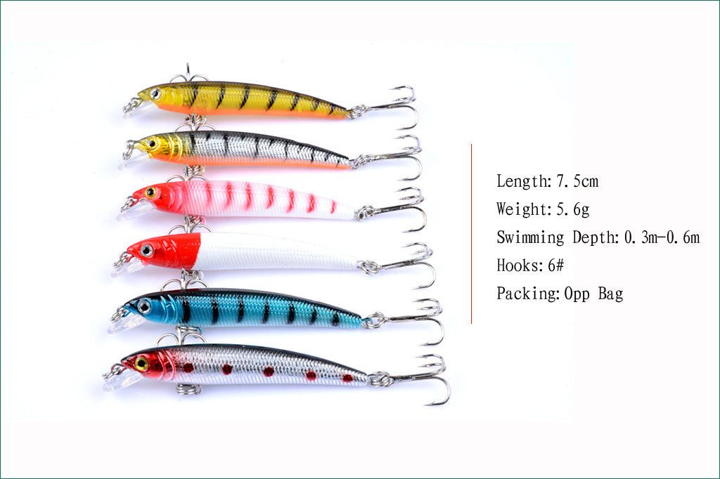 43Pcs/Lot Mix Lifelike Fishing Lures Artificial Hard Baits Set for Fishing Wobbers Minnow Lures Everything for Fishing